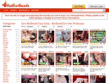 Tablet Screenshot of hotredheads.com